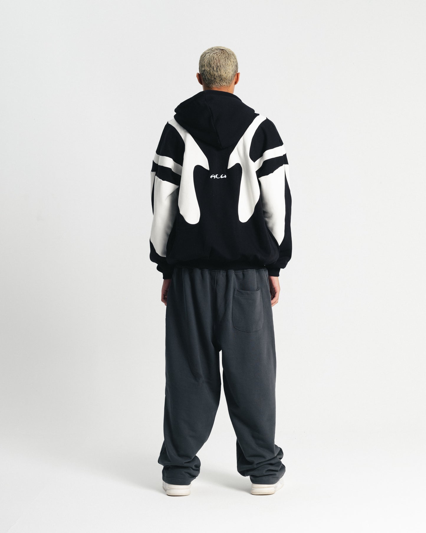 Black Flame Zipper Hoodie