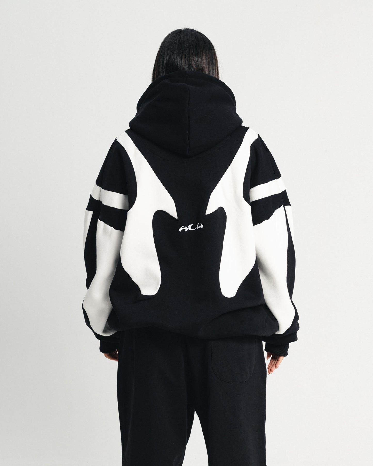 Black Flame Zipper Hoodie