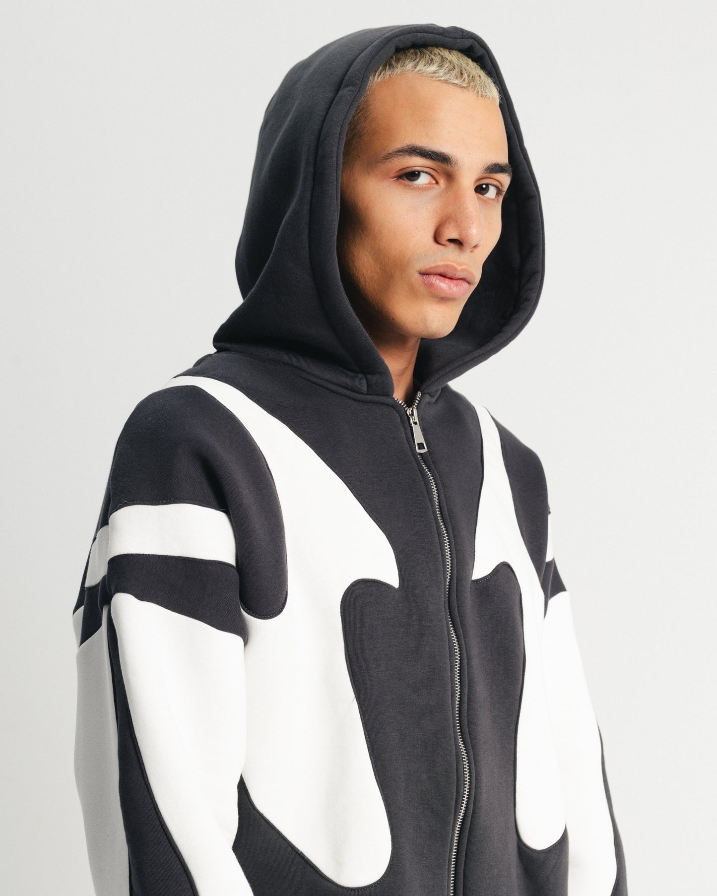 Iron Grey Flame Zipper Hoodie