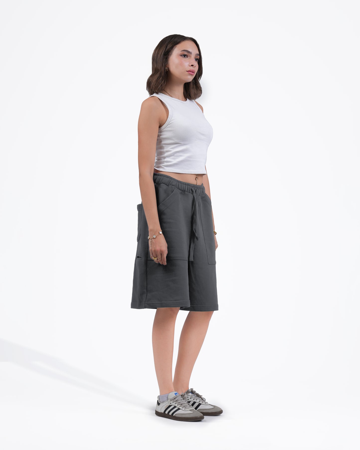 Gray Oversize Short