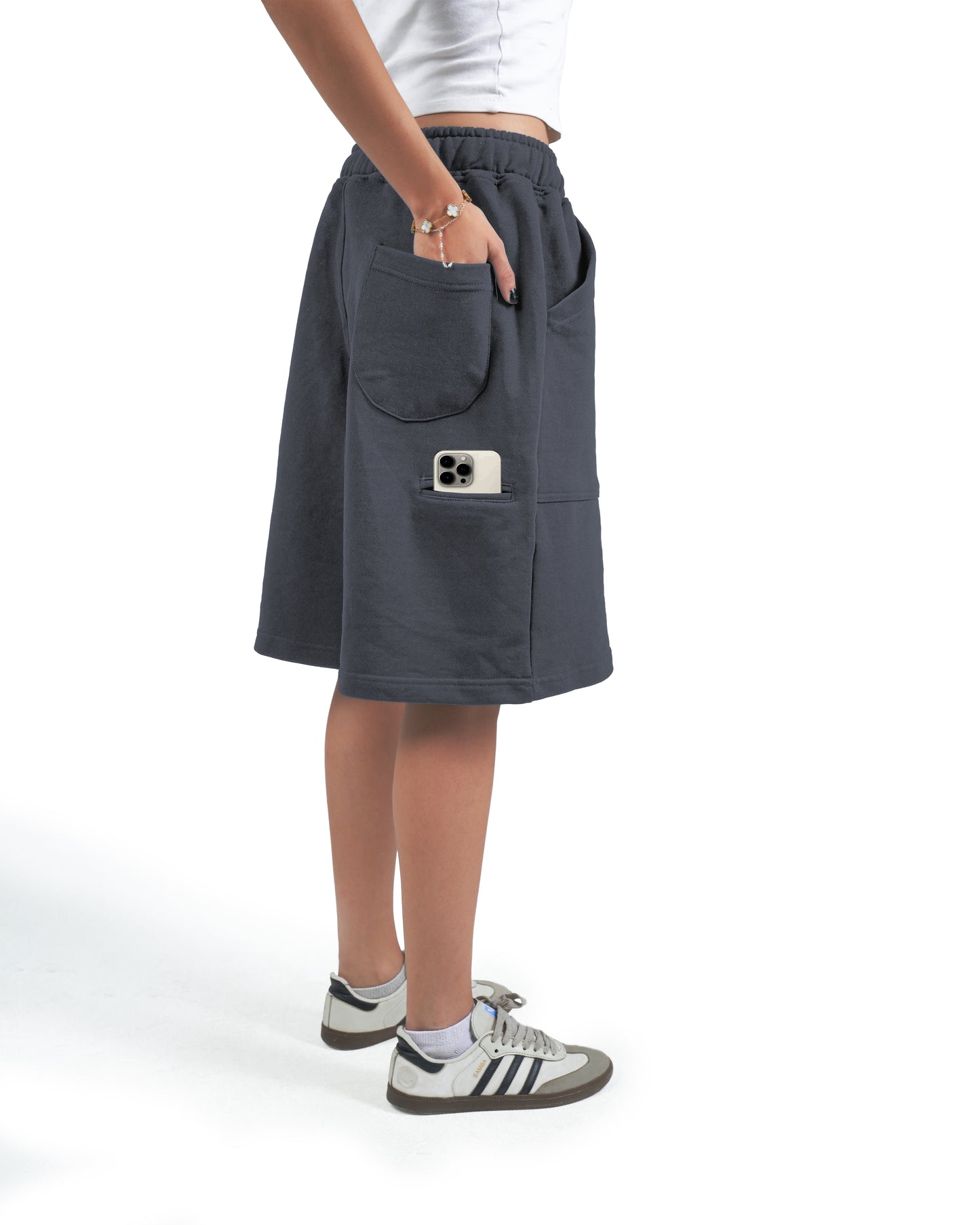 Gray Oversize Short