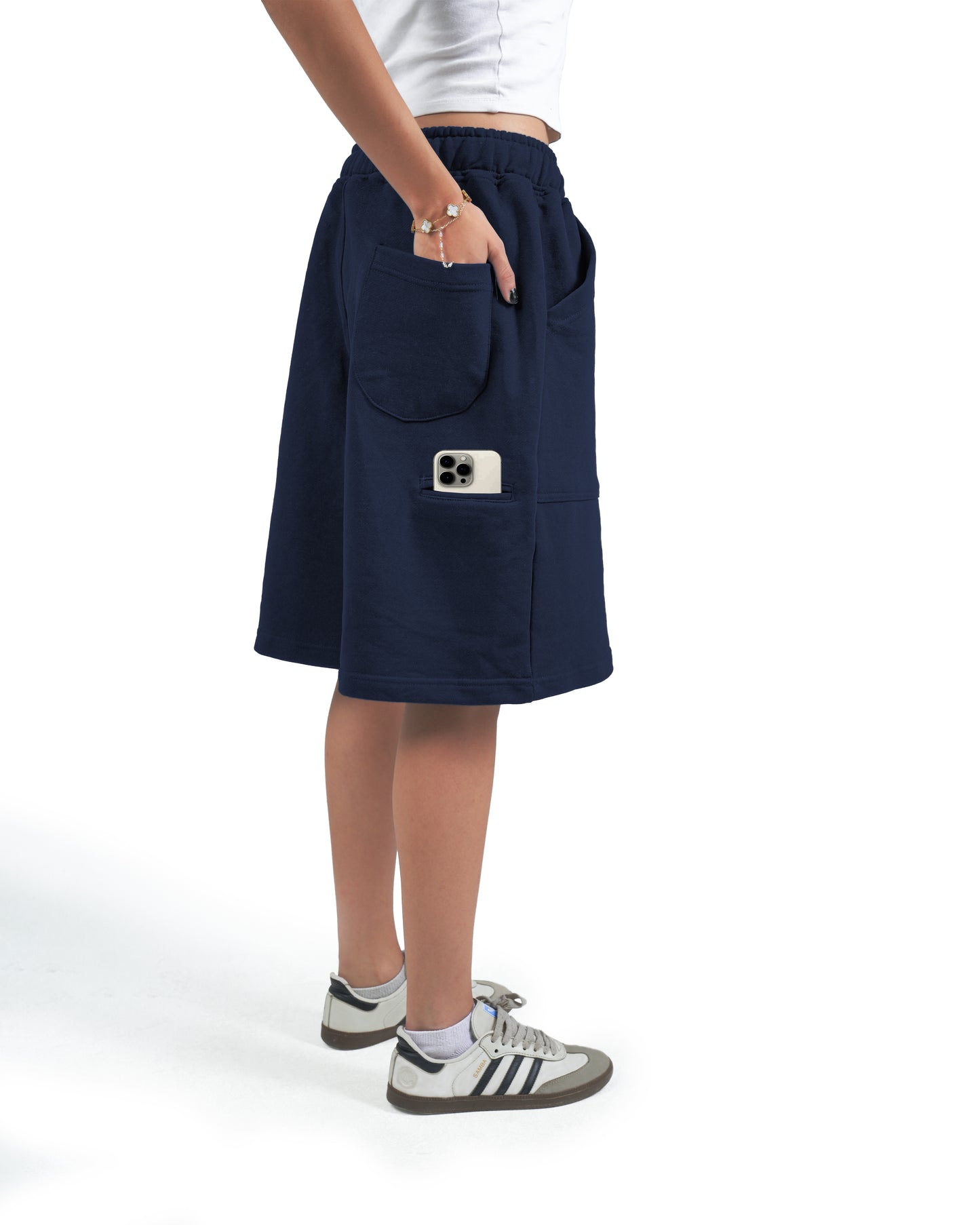 Navy Blue Oversize Short