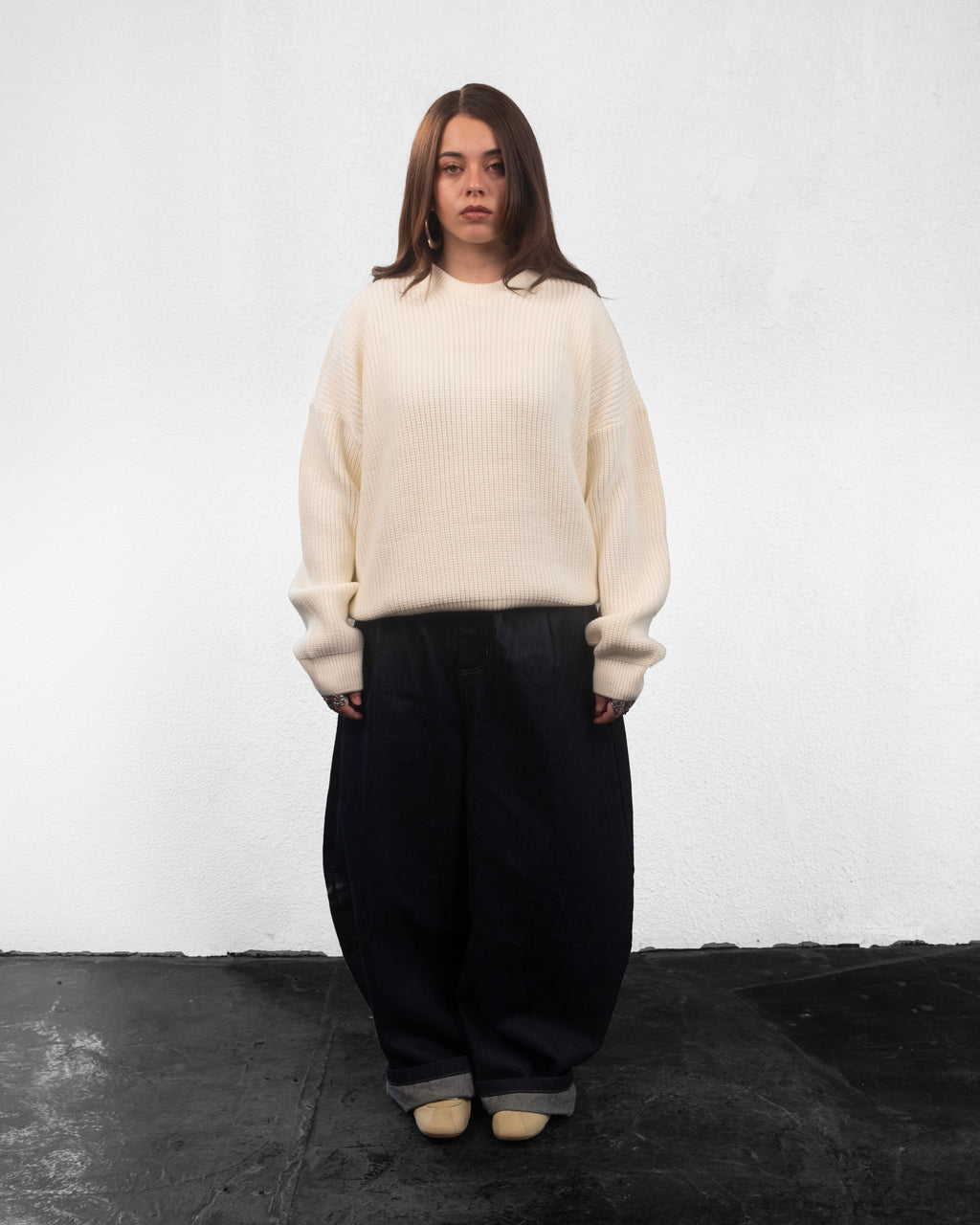 knitted sweater - offwhite