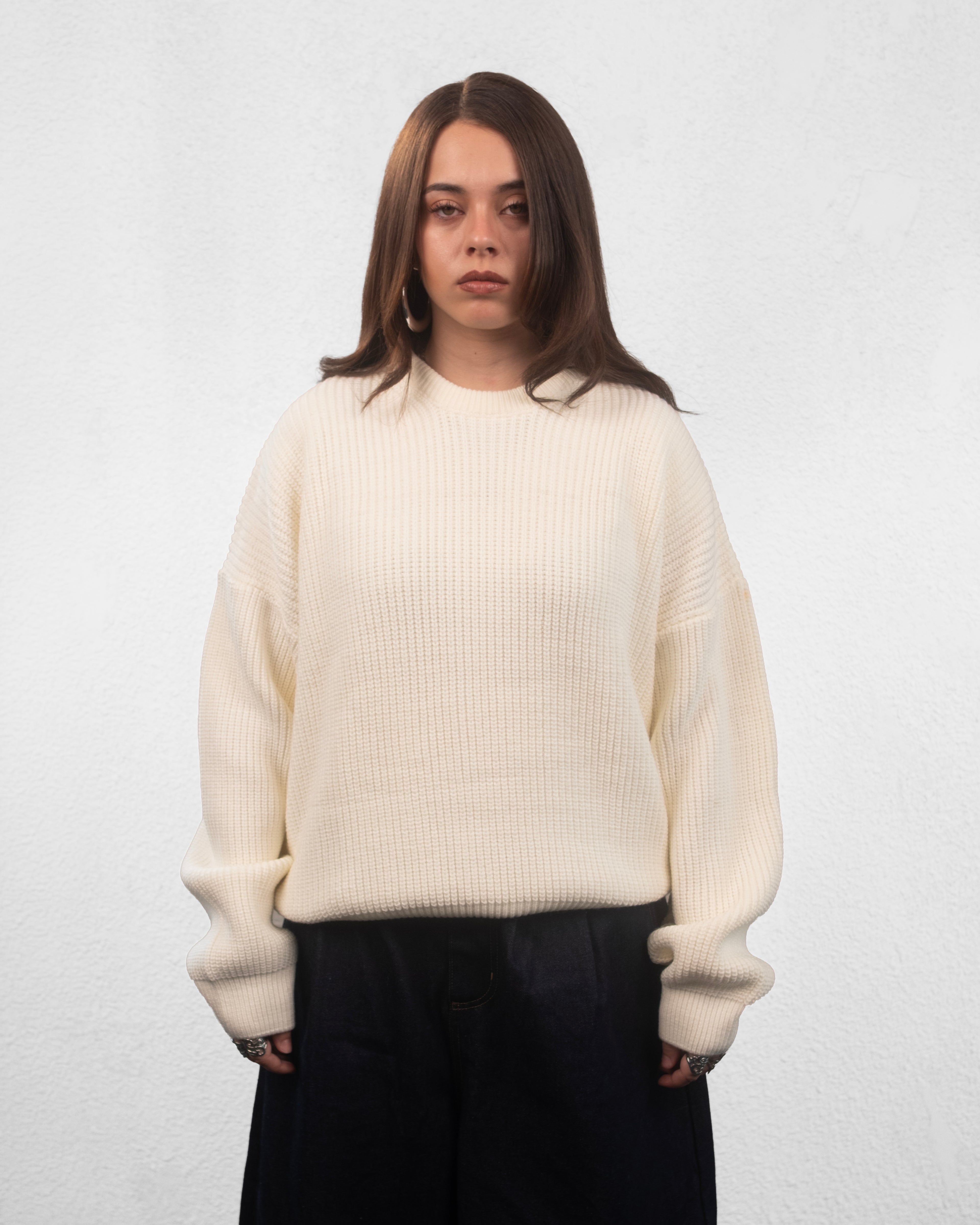 knitted sweater - offwhite