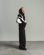 Black Flame Zipper Hoodie