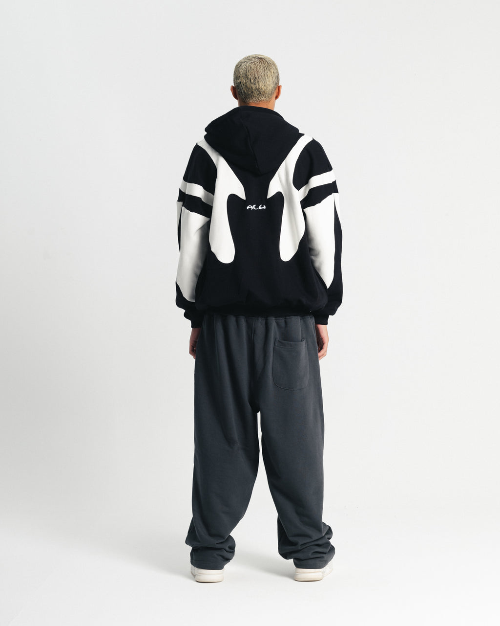 Black Flame Zipper Hoodie