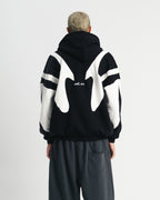 Black Flame Zipper Hoodie