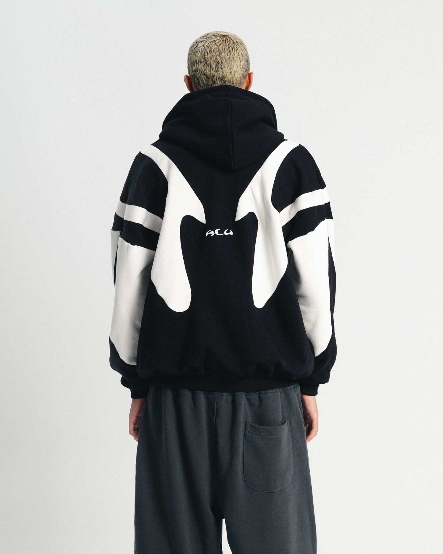 Black Flame Zipper Hoodie