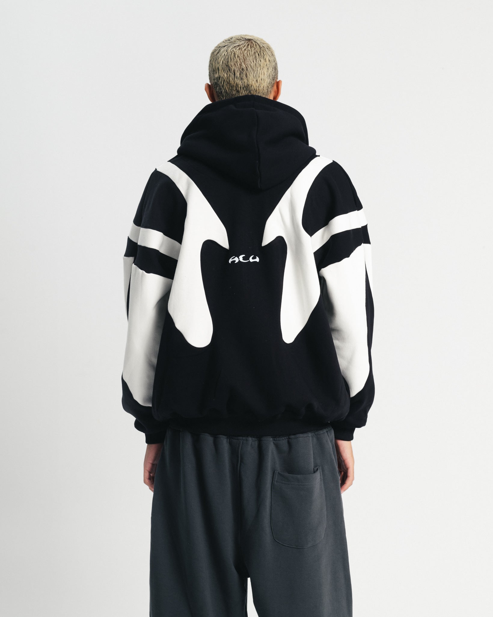 Black Flame Zipper Hoodie