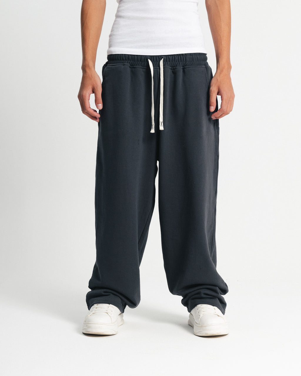 wide leg sweatpants - Iron gray