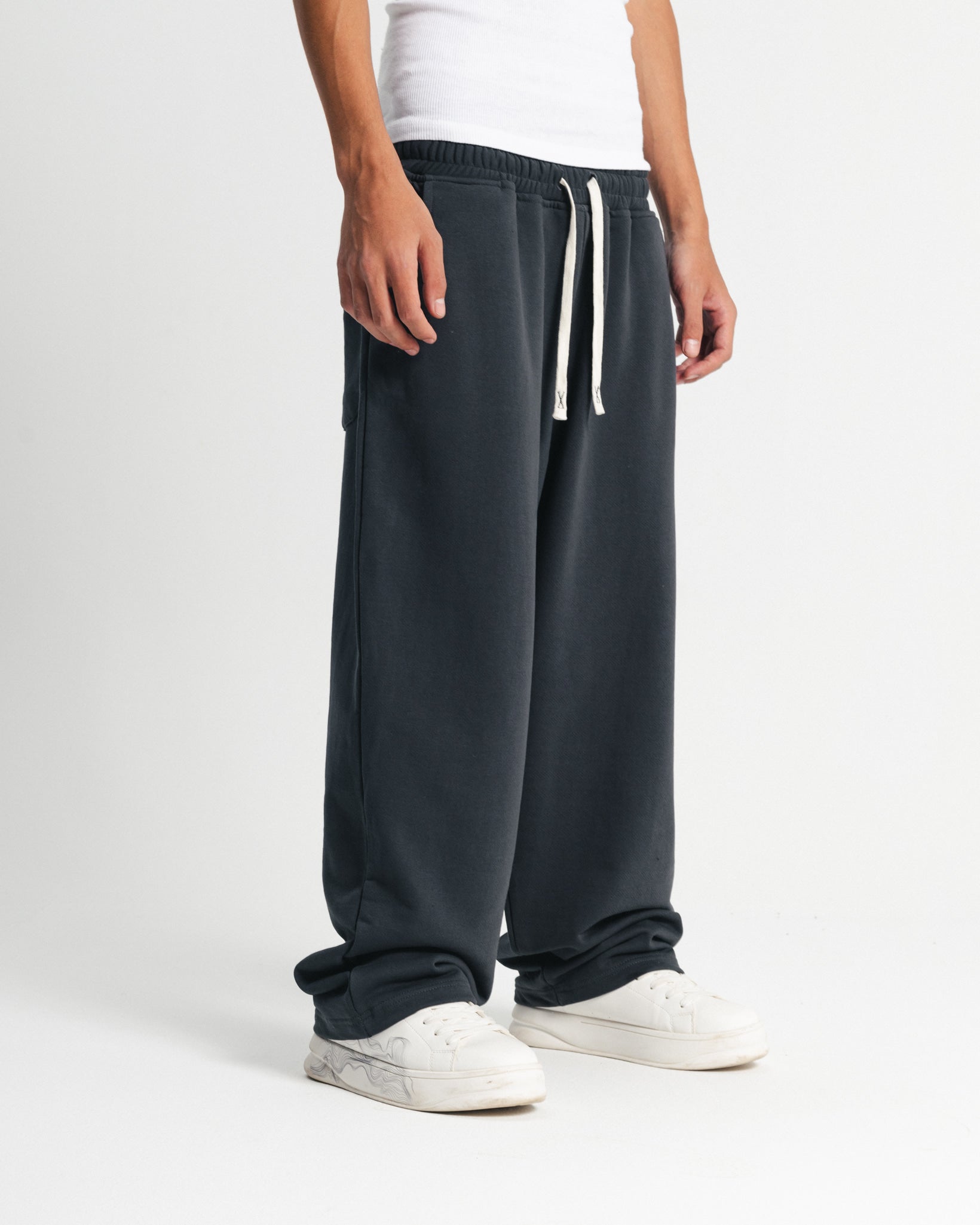 wide leg sweatpants - Iron gray