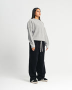 knitted sweater - gray