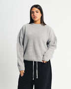 knitted sweater - gray
