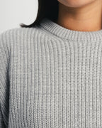 knitted sweater - gray