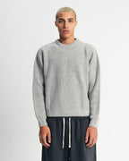 knitted sweater - gray