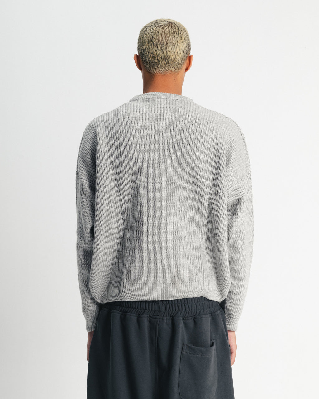 knitted sweater - gray