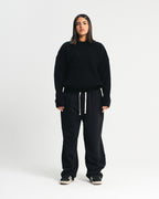 knitted sweater - black