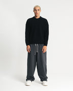 knitted sweater - black