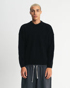 knitted sweater - black