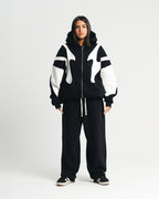 Black Flame Zipper Hoodie