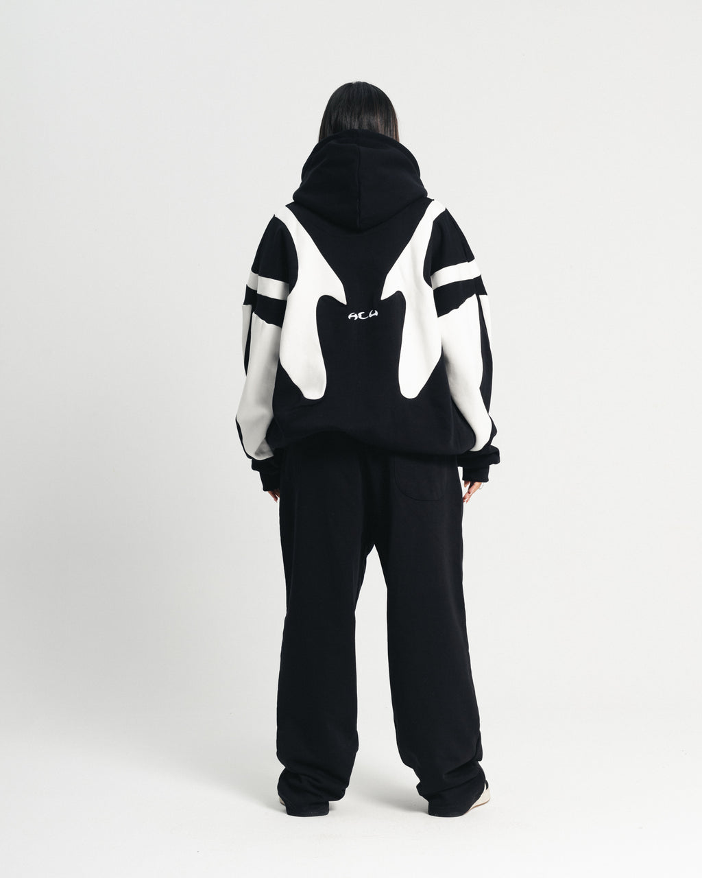 Black Flame Zipper Hoodie