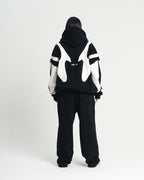 Black Flame Zipper Hoodie