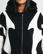 Black Flame Zipper Hoodie