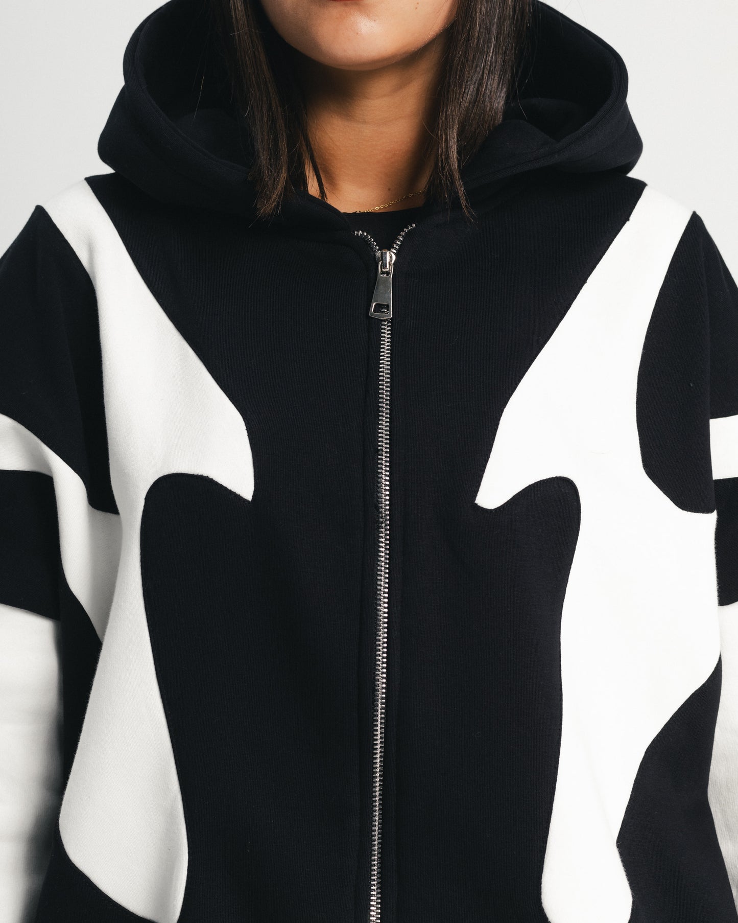 Black Flame Zipper Hoodie