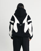 Black Flame Zipper Hoodie