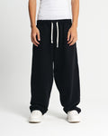 wide leg sweatpants - Black