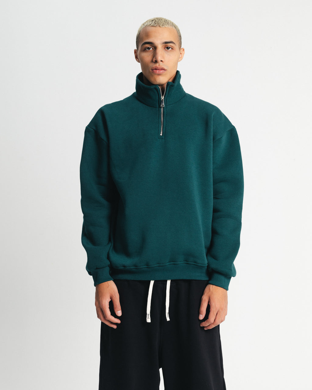 Olive Quarter-Zip