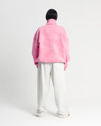 QUARTER-ZIP SWEATSHIRT Pink Washed