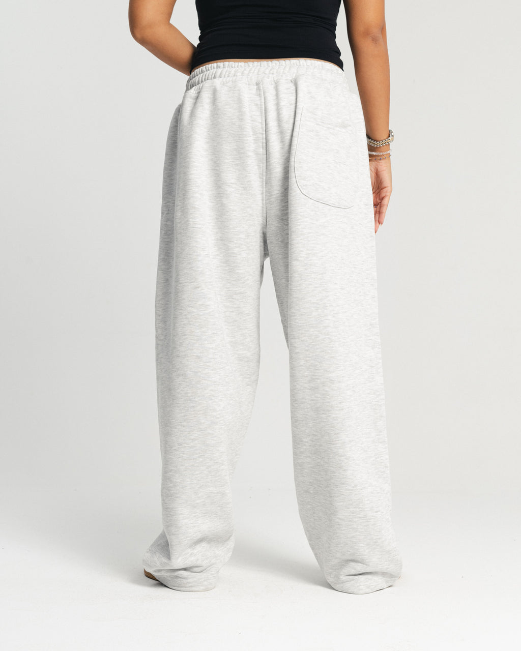 wide leg sweatpants - Light Gray