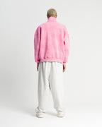 QUARTER-ZIP SWEATSHIRT Pink Washed