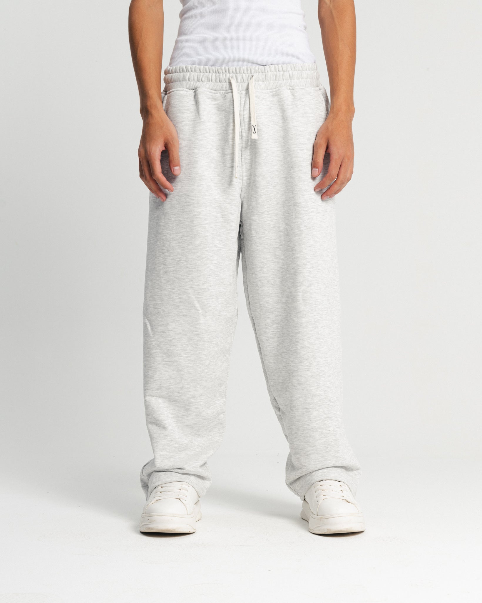 wide leg sweatpants - Light Gray