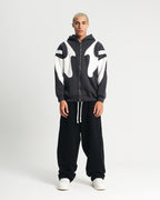 Iron Grey Flame Zipper Hoodie