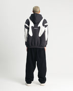 Iron Grey Flame Zipper Hoodie