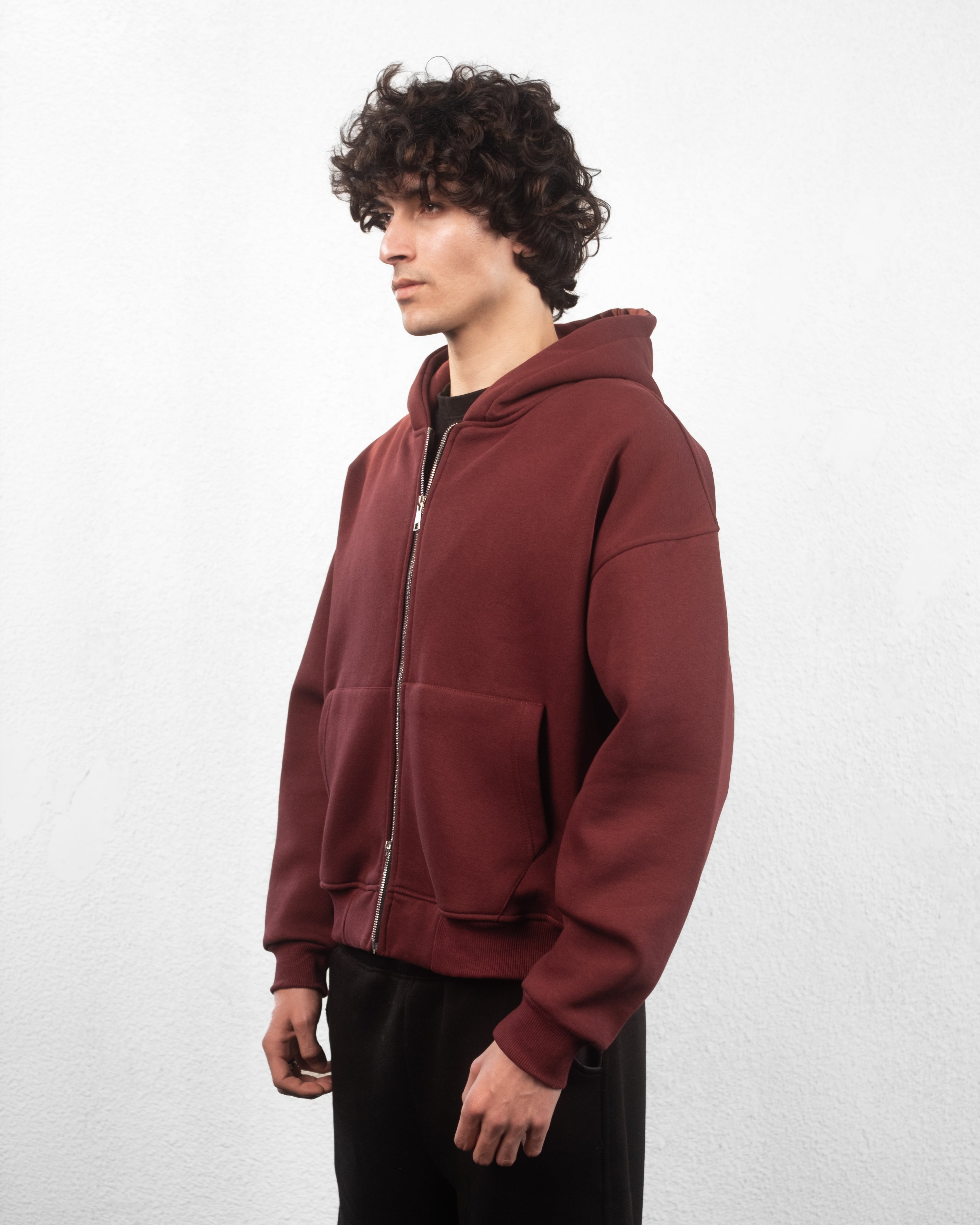 Burgundy Zip-up