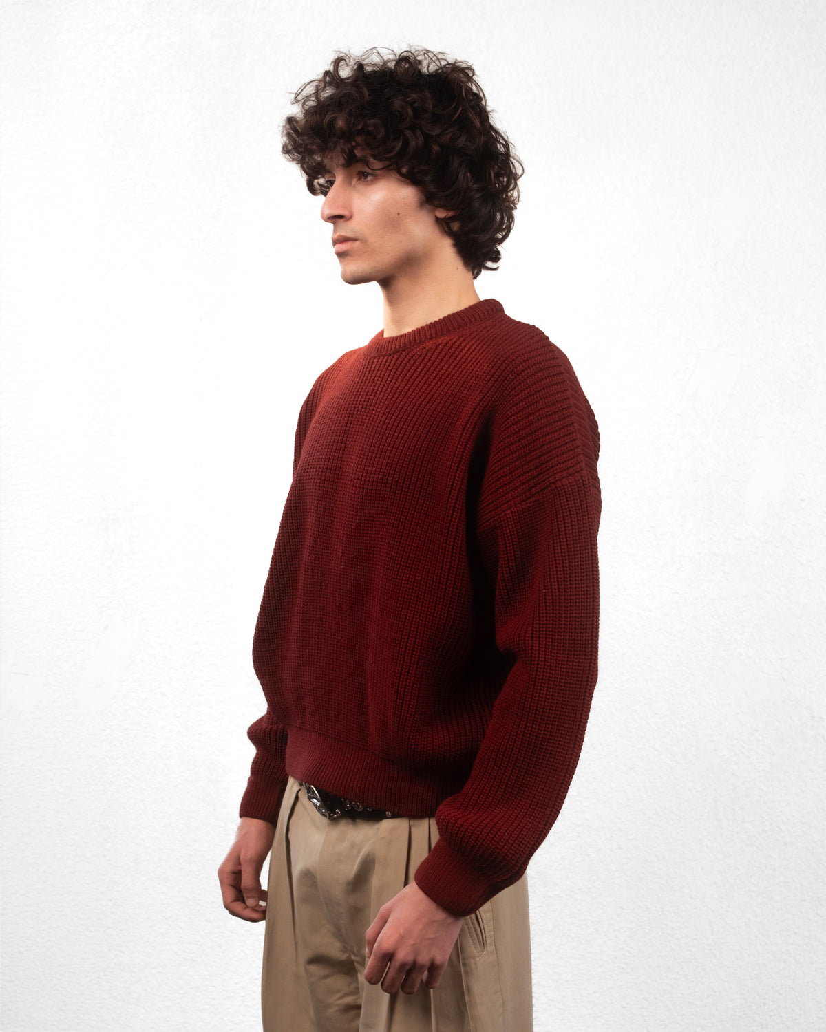 knitted sweater - Burgundy