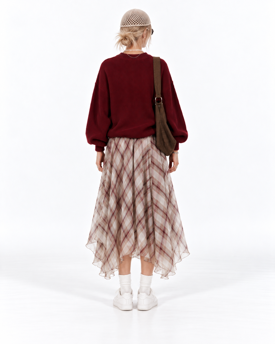 knitted sweater - Burgundy