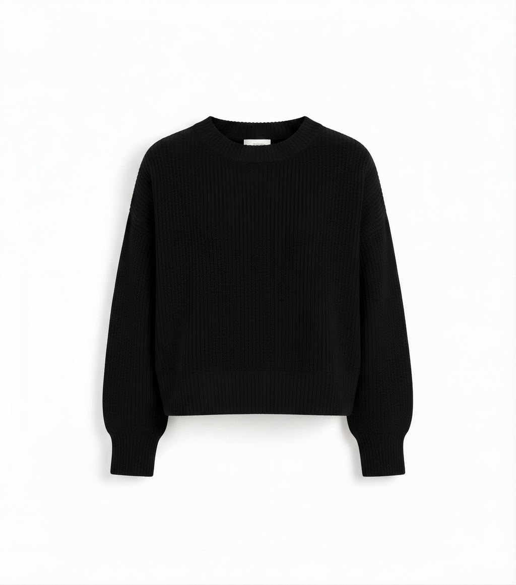 knitted sweater - black
