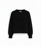knitted sweater - black