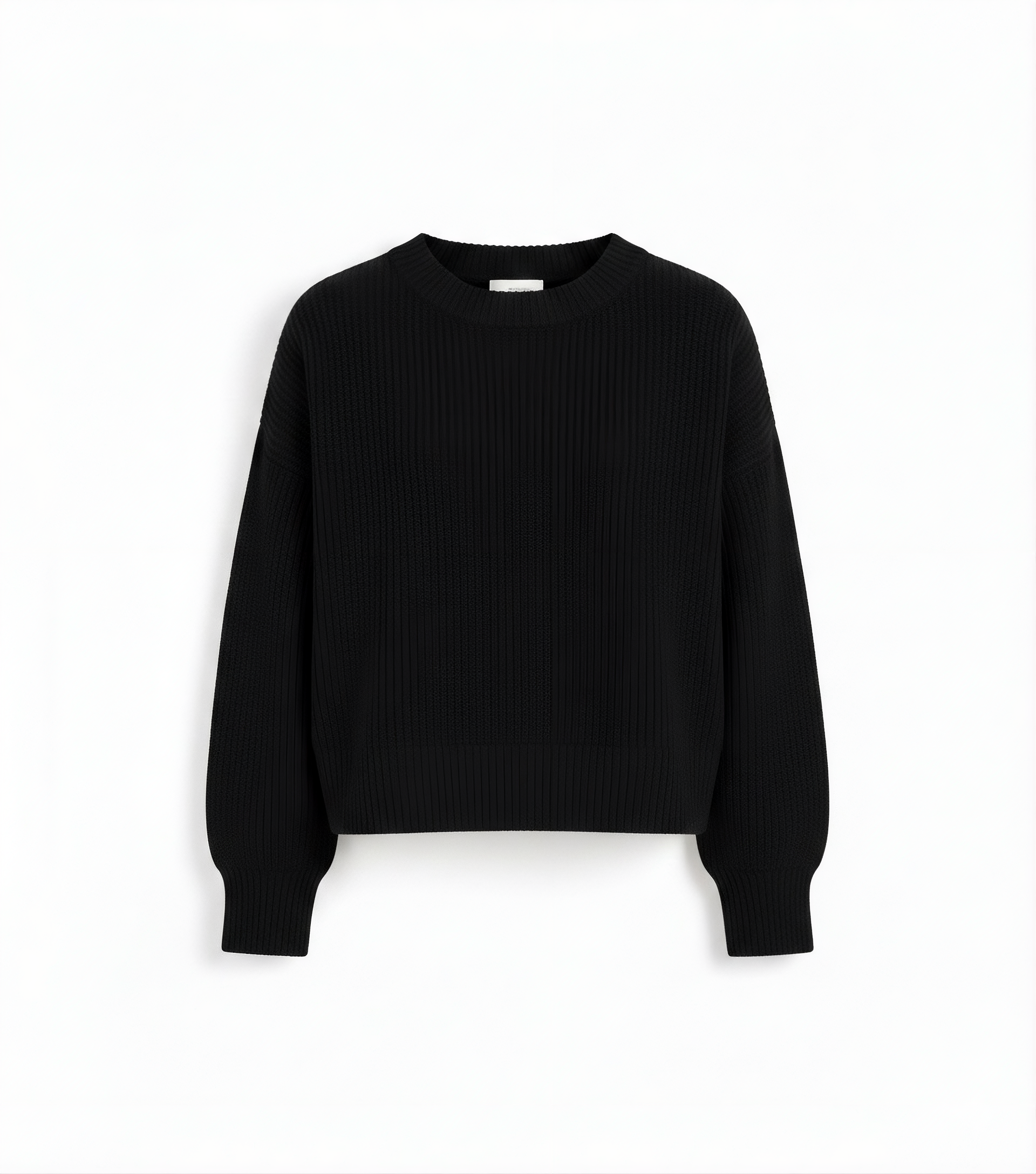 knitted sweater - black