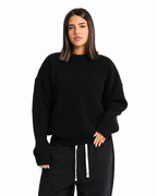 knitted sweater - black