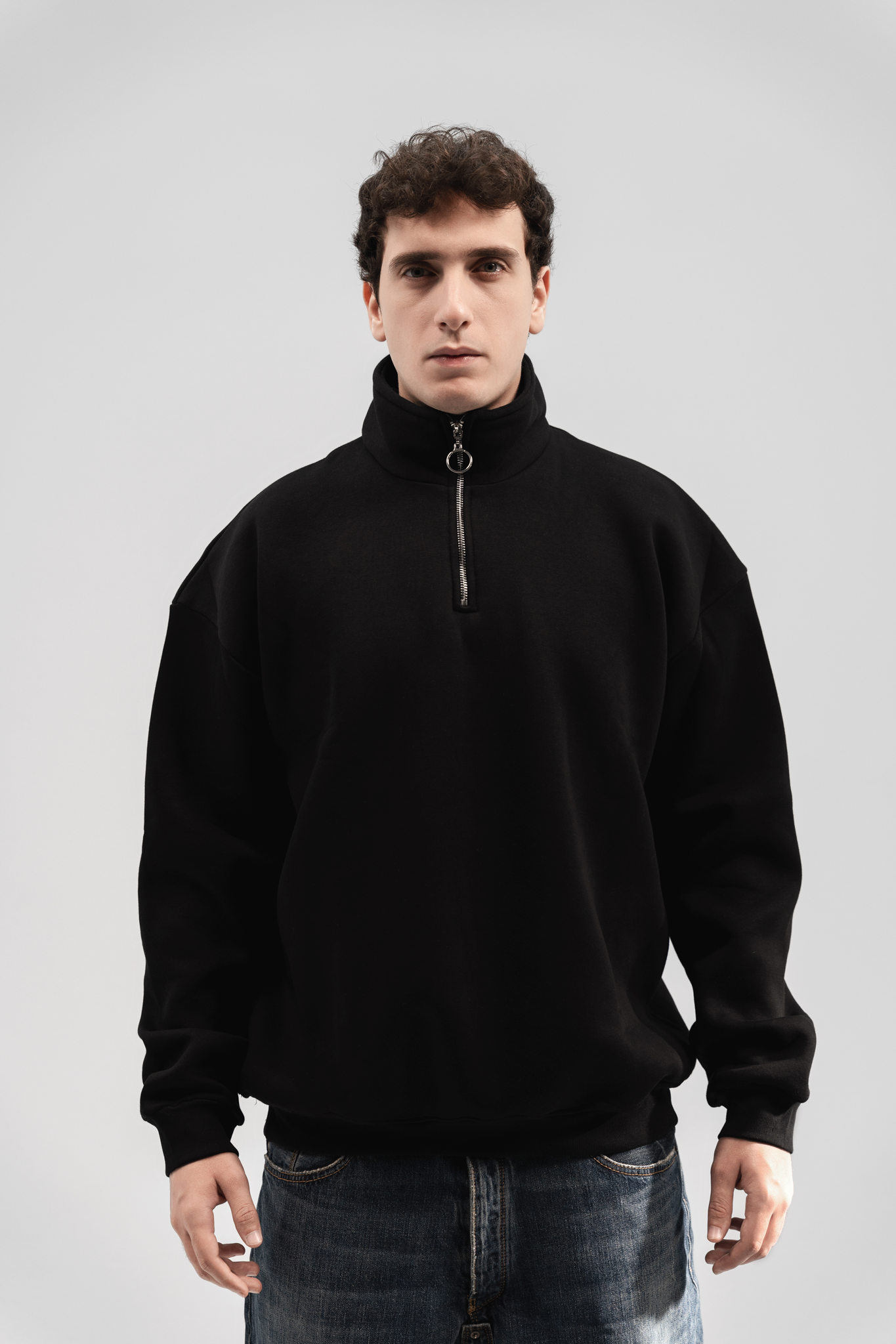 Black Quarter-Zip