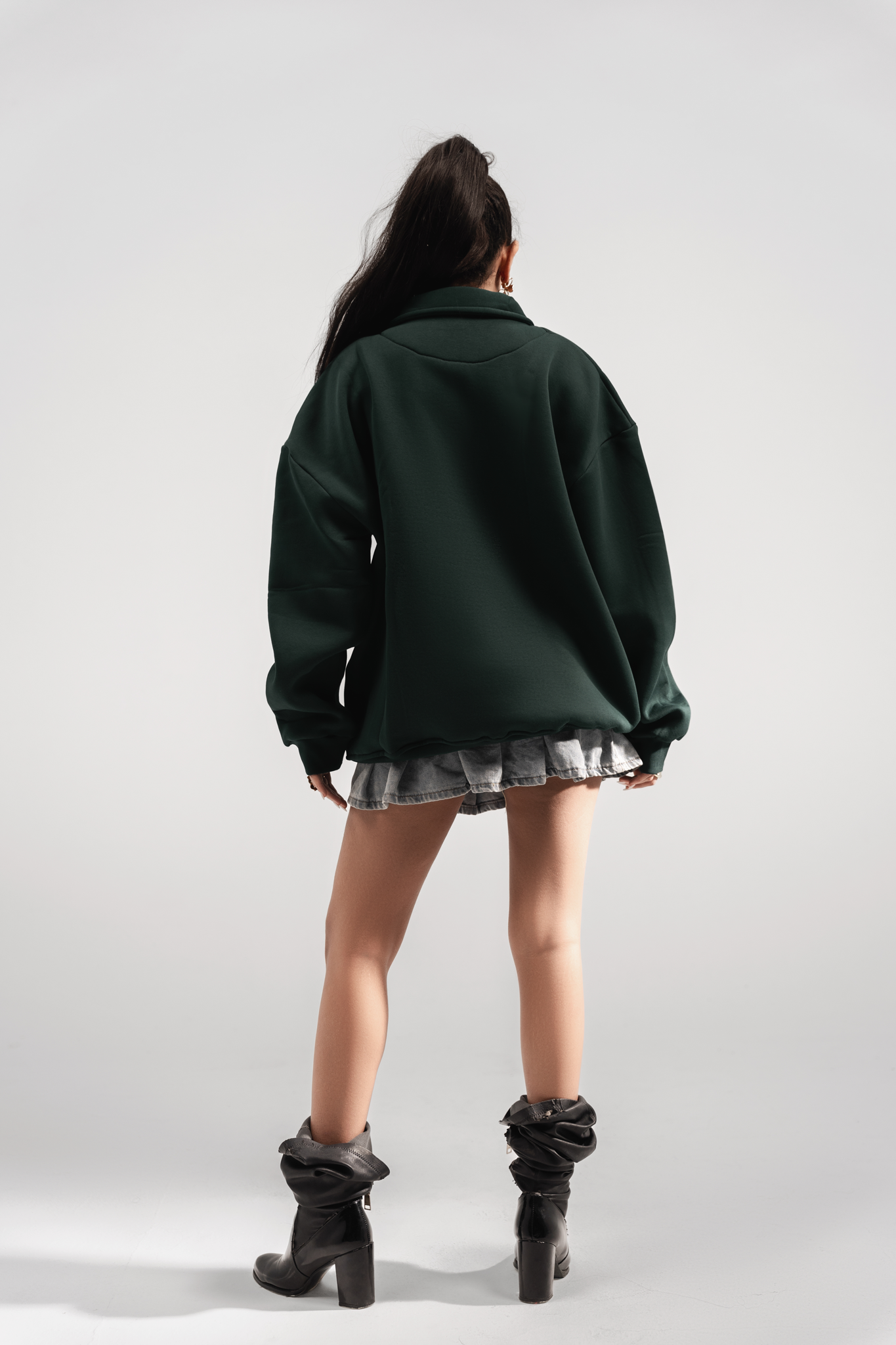 Olive Quarter-Zip