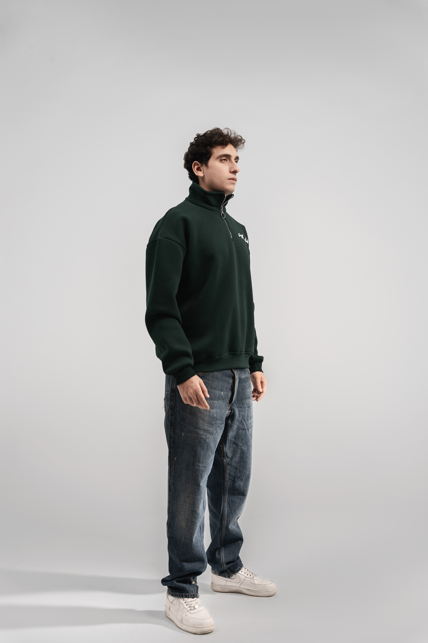 Olive AlG Quarter-Zip