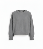 knitted sweater - gray