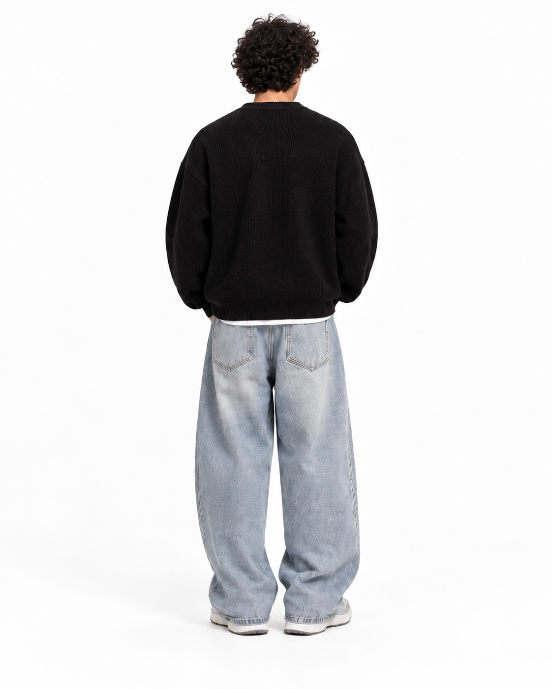 knitted sweater - black