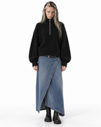 Half-Zip Knit Sweater — Black